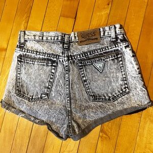 Guess by Marciano Acid Wash Black and Gray Jean Shorts
